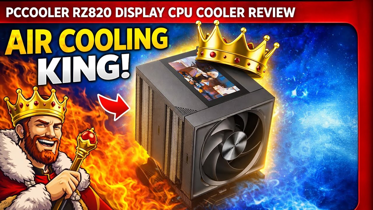 PCCooler RZ820 Display CPU Cooler Review - The Air Cooling King!