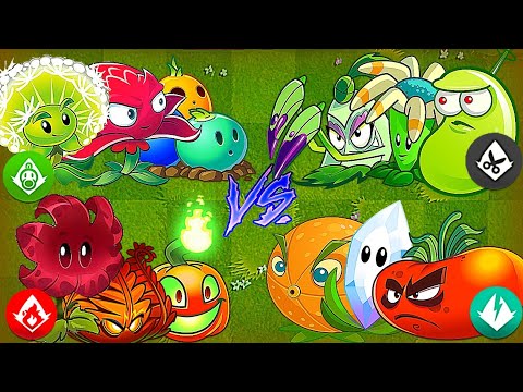 Random 4 Best Team Plants Bettles - Who Will Win ? - PvZ2 Families Plants vs Families Plants