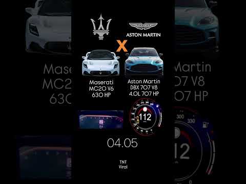 Maserati MC20 V6 63O HP vs Aston Martin DBX 707 V8 4.0L 707 HP