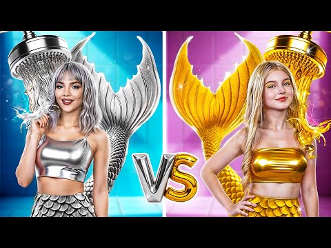 Extreme Mermaid Makeover! Gold and Silver Nerds Get Popular Mermaids!