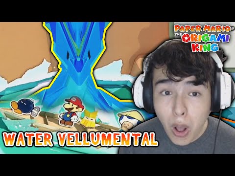 Paper Mario The Origami King - Gameplay Walkthrough FULL GAME - Water Vellumental Boss Fight