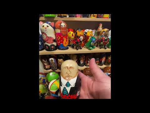 Inside a Russian souvenir shop in St. Petersburg Russia