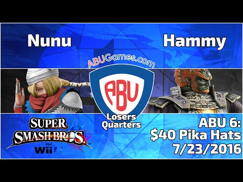 ABU Monthly 6: Nunu (Sheik) vs. Hammy (Ganondorf) - Smash 4 Losers Quarters