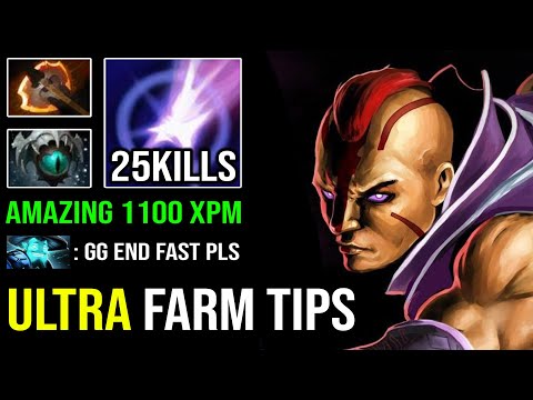 How to Crazy Farm Anti-Mage Vs Offlane Storm EZ 25Kills Mana Burn & 1100 XPM DotA 2