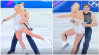 Ice Dancer incredible save after wardrobe malfunction prevent points deduction at Winter Olympics