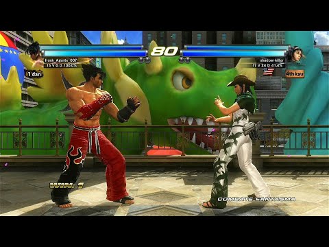 38_3 Jin y Devil Jin (Dante sk17) vs Jun Kazama y Jin - Tekken Tag 2 - PS3 Offline