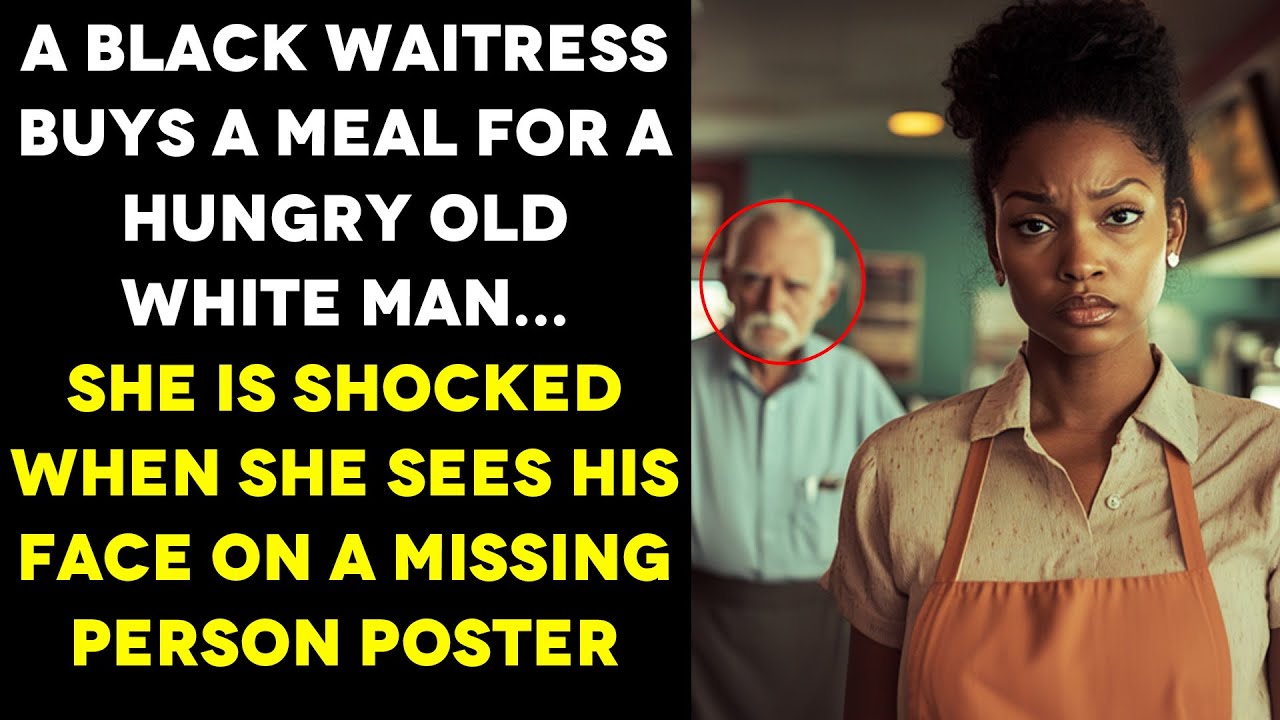 Black Waitress Feeds An Old Man, She Is Shocked When She Sees His Face On A Missing Person Poster