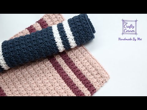 Crochet Easy Dishcloth For Beginners // Trinity Stitch