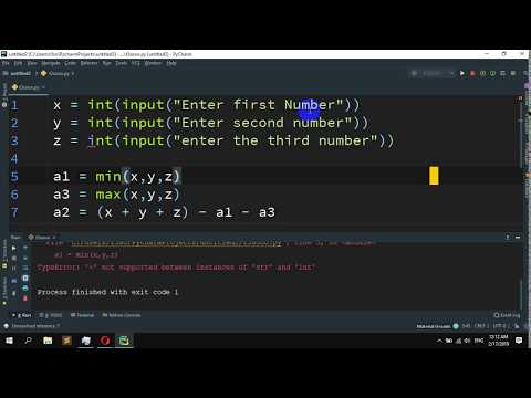 Python Program To Sort Three Integers Without Using Conditional Statements And Loops Python Py