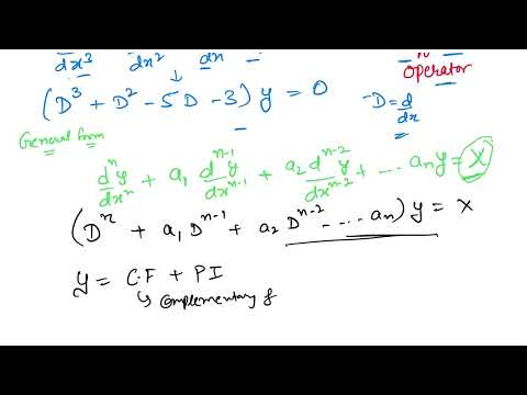 Solving Linear Ordinary Differential Equation of Higher Order II Differential Operator Video