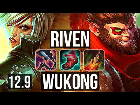 RIVEN vs WUKONG (TOP) | 5/0/5, 2.4M mastery, 2200+ games | NA Grandmaster | 12.9