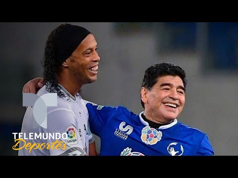 El regalo sorpresa de Ronaldinho a Maradona y Dorados | Telemundo Deportes