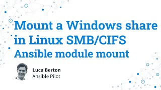 Mount a Windows share in Linux SMB/CIFS - Ansible module mount