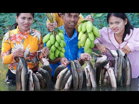 Cooking 20KG Snakehead Murrel Fish with Green Mango Recipe - Palm Sugar Caramelized Fish & Donation