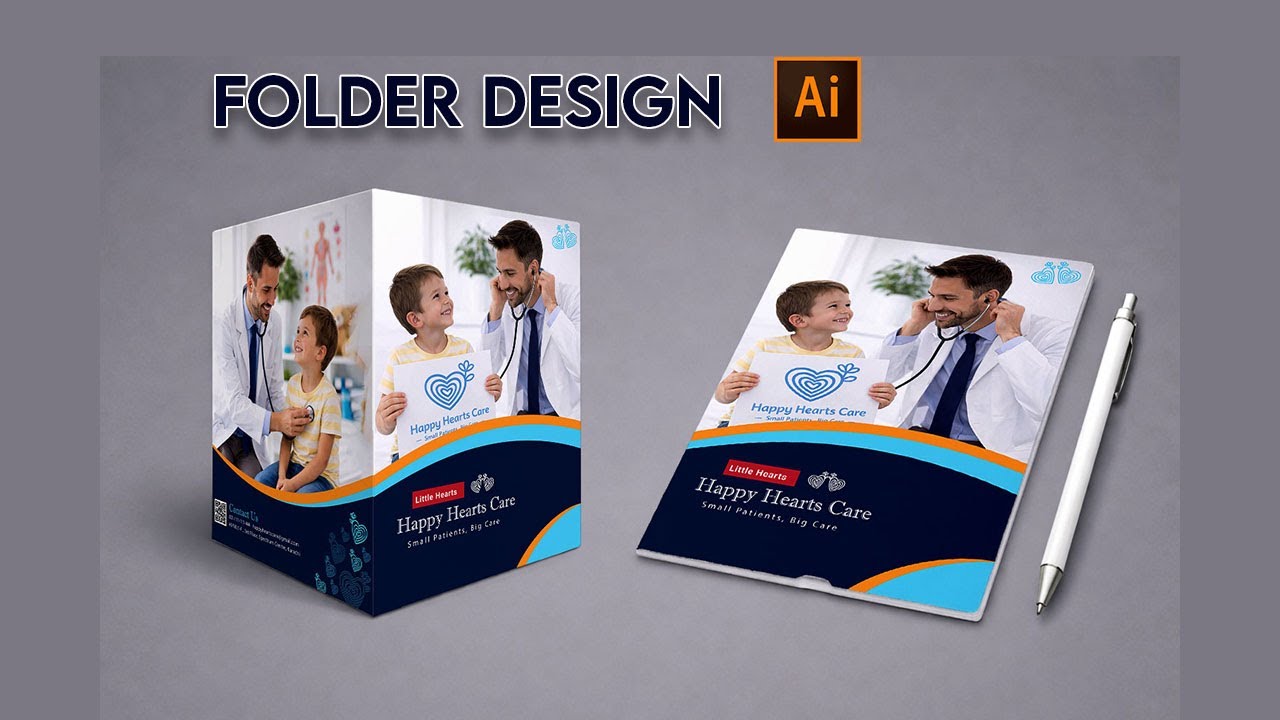 Professional Presentation Folder Design in Illustrator | Step-by-Step Tutorial