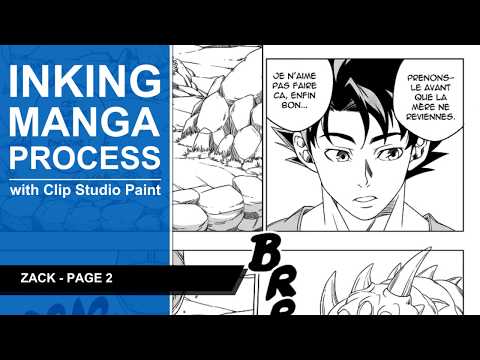 Inking manga process - Zack page 2