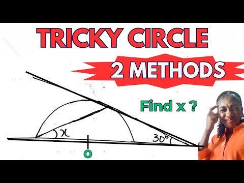 How to solve a Tricky Circle Geometry problem | 2 Methods| #geometry