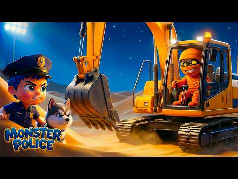 Monster Police 🚨 Mummy in the City! | Baby Blue Kids Songs