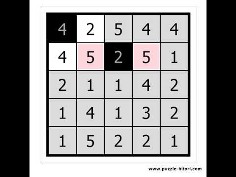 Hitori Tutorial - #2 Solving an Easy Puzzle