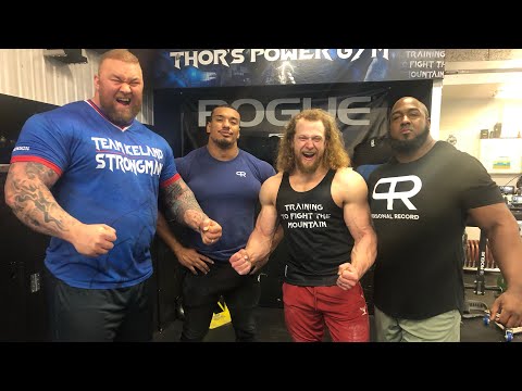 Strongman training with World’s Strongest man Thor , Larrywheels, Jujimufu, Ssjbobb
