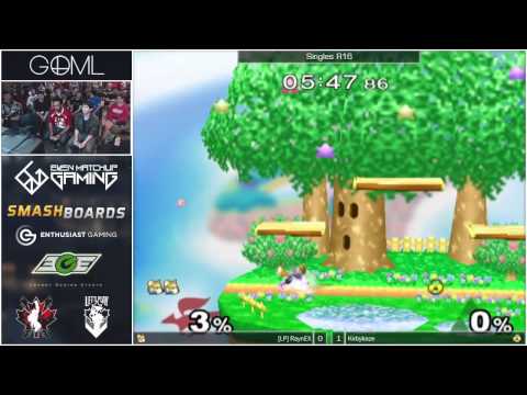 GOML 2015 - KirbyKaze (Sheik) vs [LP] RaynEX (Fox) - SSBM Singles Top 16