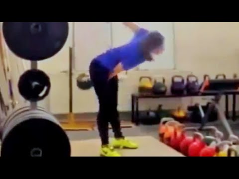 Ksenia Dedyukhina - kettlebell snatch technique (3/4, side, front views)
