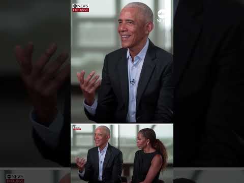 Former President Barack Obama and former first lady Michelle Obama speak to ABC News' Robin Roberts