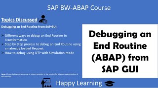 Download the video "24 Debugging End Routine ABAP in BW on HANA"