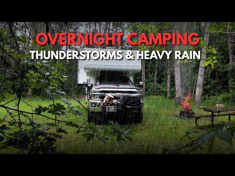 Solo Overnight Camping in the Rain With My Dog