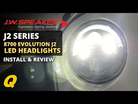JW Speaker 8700 Evolution J2 LED Headlight Review & Install for 2007-2018 Jeep Wrangler JK