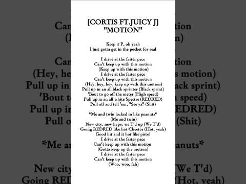 MOTION - CORTIS FT.JUICY J (lyrics) #cortis #juicyj #kpop #lyrics
