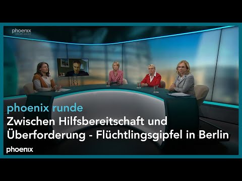 phoenix runde Zwischen Hilfsbereitschaft und Überforderung - Flüchtlingsgipfel in Berlin