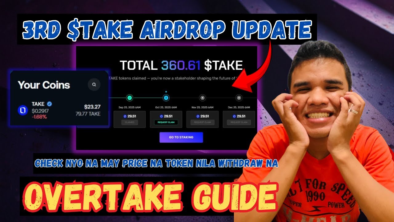 OVERTAKE 3RD AIRDROP UPDATE CLAIM NOW | Tagalog Guide