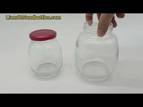 Luxury Extra Flint Glass Jar for 500g 1000g Honey Lotus Base Jar #honey #glassjars friendbottles.com