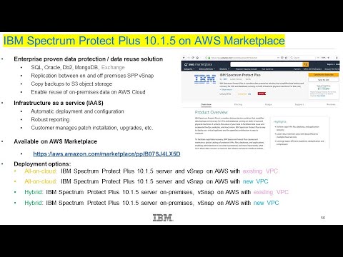 IBM Spectrum Protect Plus 10.1.5 on Amazon Web Services - Presentation