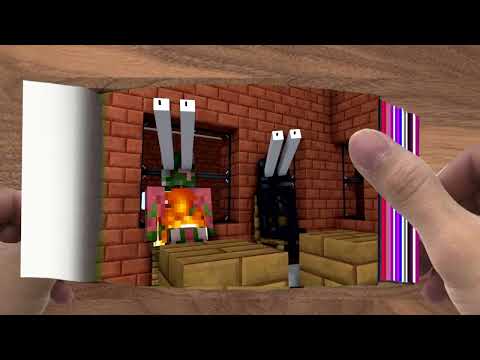 FLIPBOOK  Monster School  SCP 2000 CLONE MACHINE   Minecraft Animation010