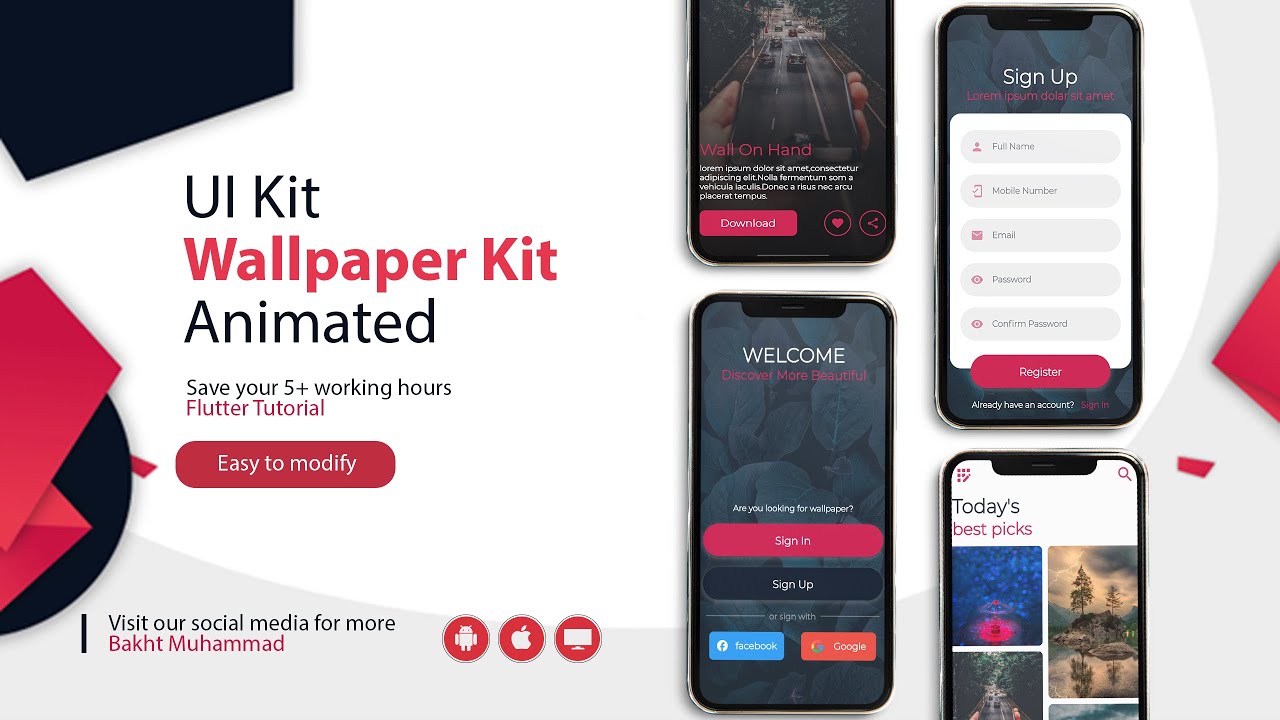 Wallpaper App UI Design | Flutter App