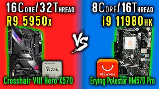 Ryzen 9 5950x vs i9 11980hk Test in Total War Three Kingdoms