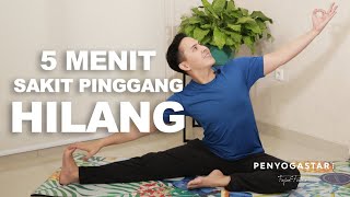 Download lagu 5 Menit Sakit Pinggang HIlang - Yoga with Penyogastar mp3