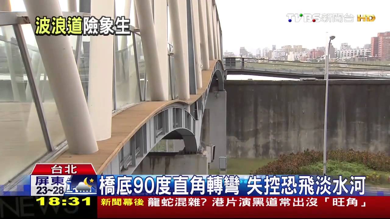 波浪橋像騎障礙賽! 路面滑單車族狠摔