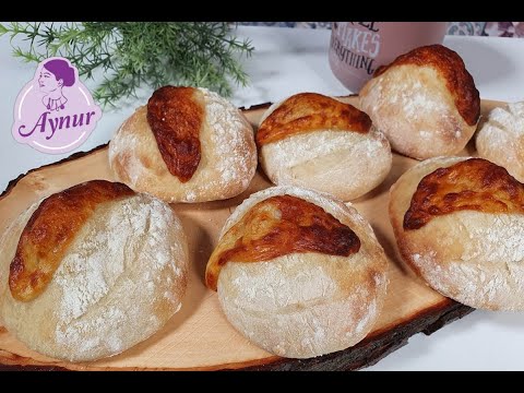 Übernachtbrötchen I Kein kneten alles vermischen in den Kühlschrank geben nächsten Tag backen