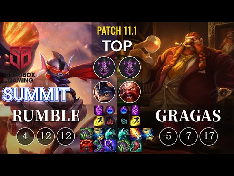 SB Summit Rumble vs Gragas Top - KR Patch 11.1
