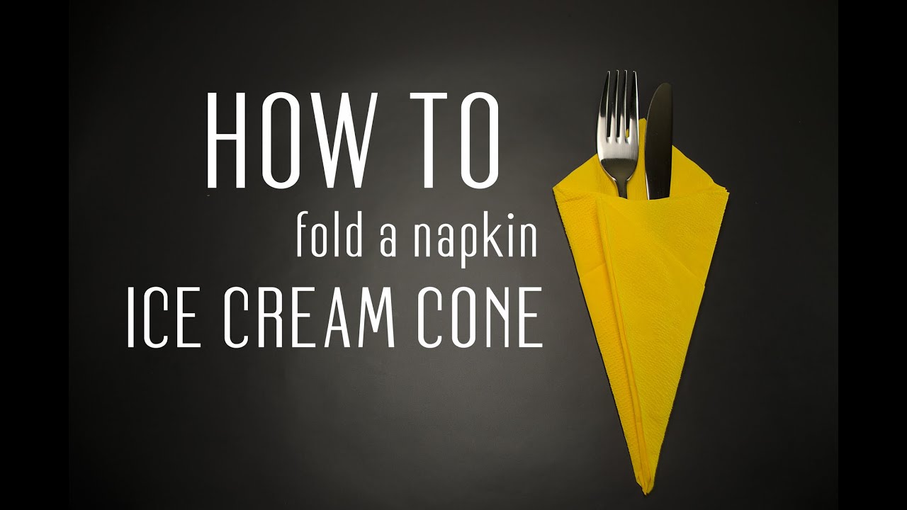 How to Fold a Napkin into an Ice Cream Cone