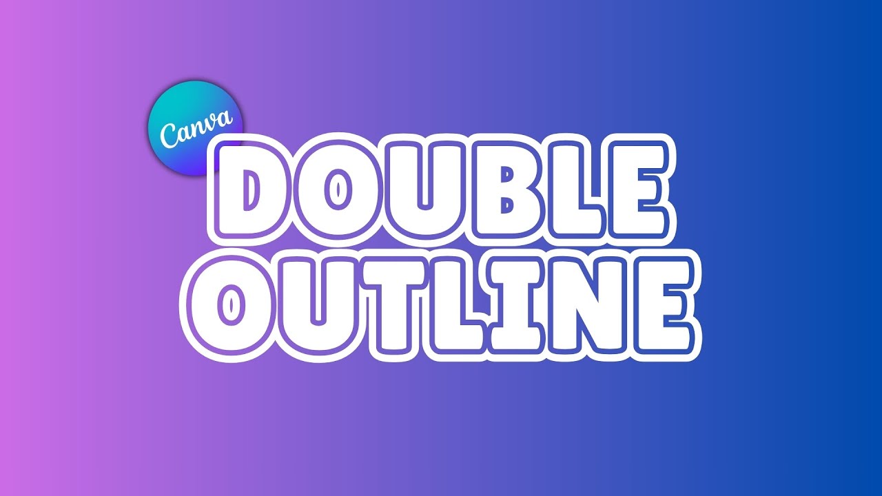 Double Outline Text Effect in Canva | Step-by-Step Canva Design Tutorial