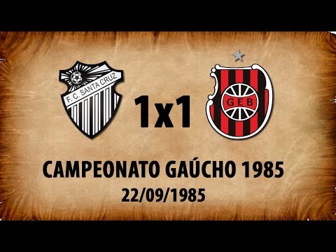 Santa Cruz 1x1 G.E.Brasil - Campeonato Gaúcho 1985