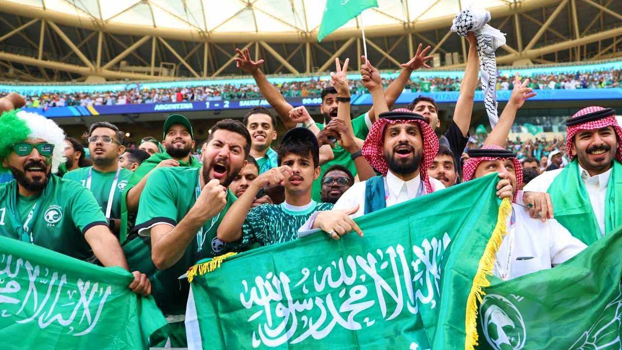 Watch: Fans go wild as Saudi Arabia down Lionel Messi's Argentina