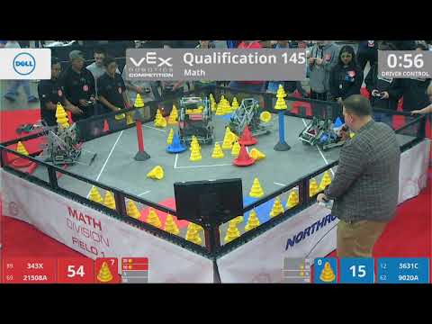 2018 VRC Math Q145 - 343X 21508A vs 3631C 9020A - 54 to 65