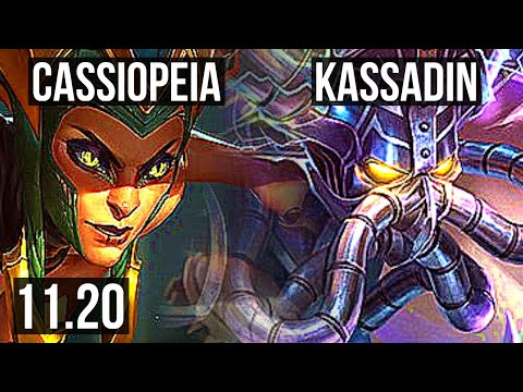 CASSIOPEIA vs KASSADIN (MID) | 12/0/5, Legendary, 300+ games | EUW Grandmaster | v11.20