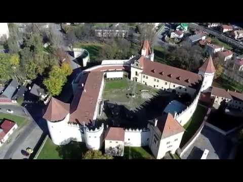 Bird's eye view of the castle Kežmarok.