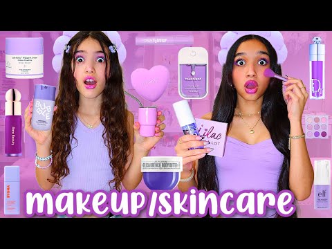 ONLY using PREPPY PURPLE MAKEUP/SKINCARE💜🦄